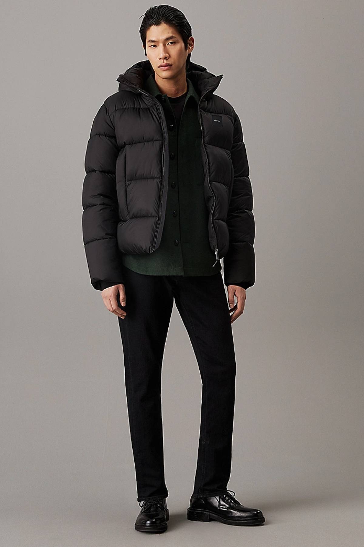 HOODED QUILT PUFFER MW-Ck Black HOODED QUILT PUFFER MW-Ck Black