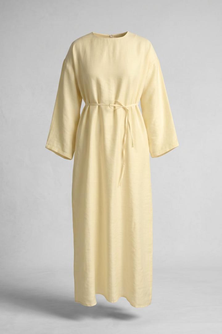 Sultan Basic Elbise 0001 - TEREYAĞ SARISI |  