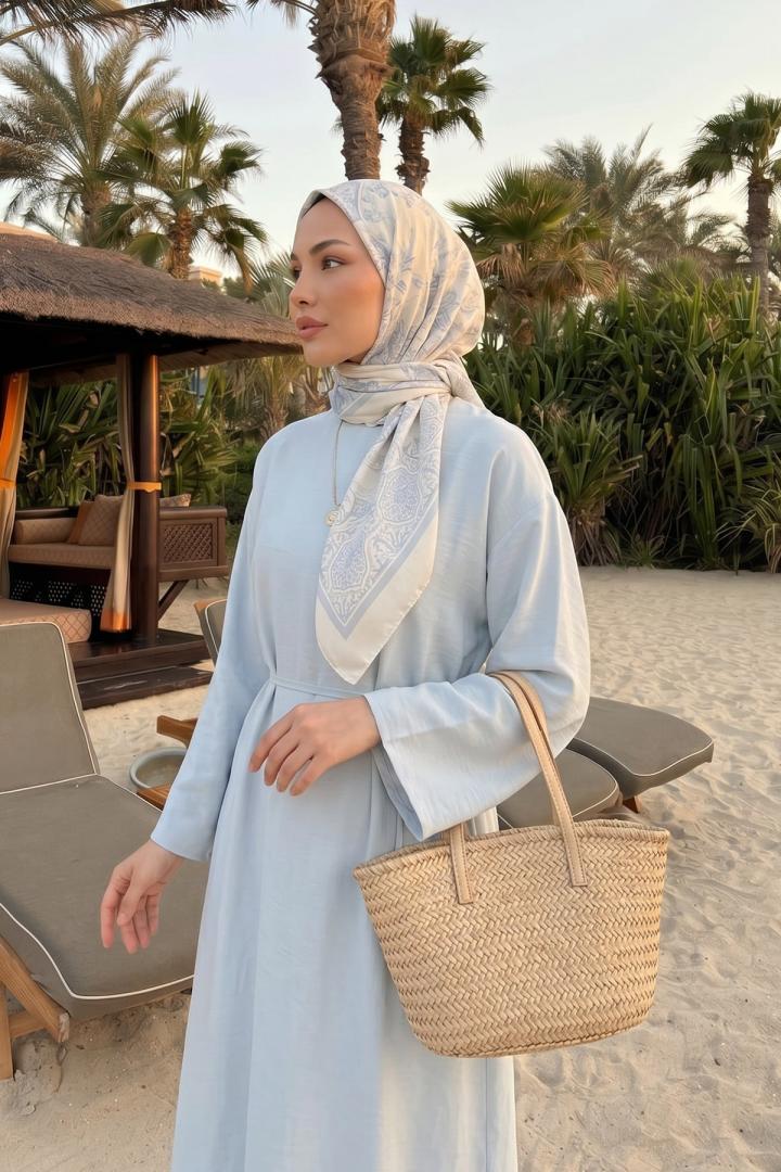 Sultan Basic Elbise 0001 - BEBE MAVİSİ |  