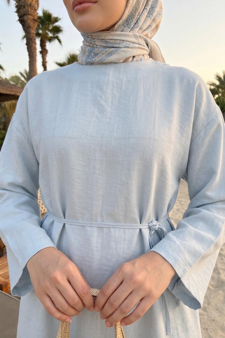 Sultan Basic Elbise 0001 - BEBE MAVİSİ |  