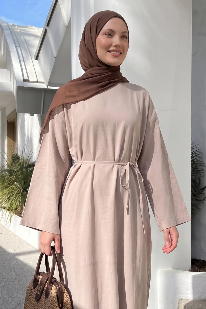 Sultan Basic Elbise 0001 - TAŞ RENGİ |  