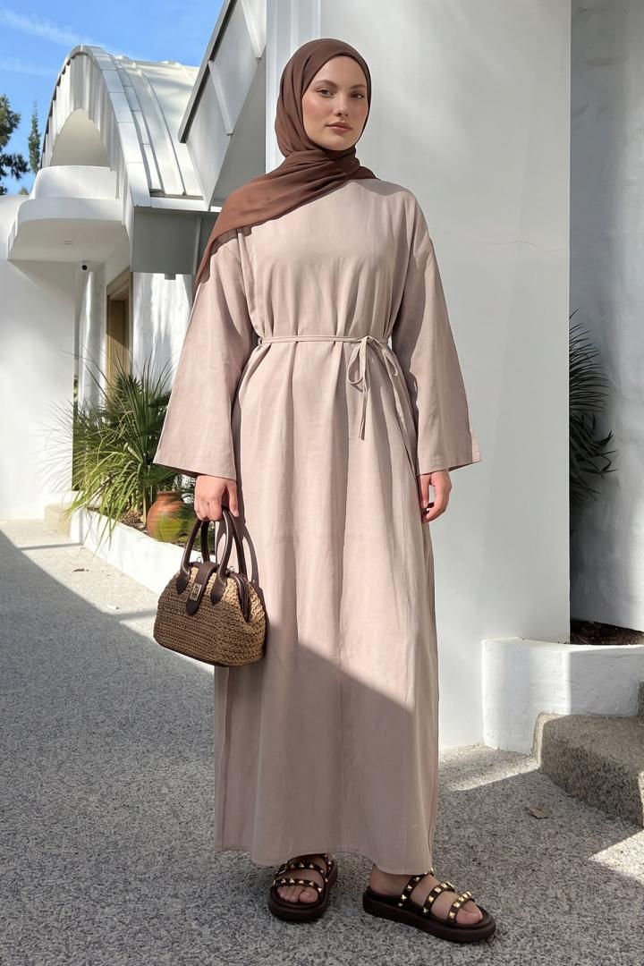 Sultan Basic Elbise 0001 - TAŞ RENGİ |  