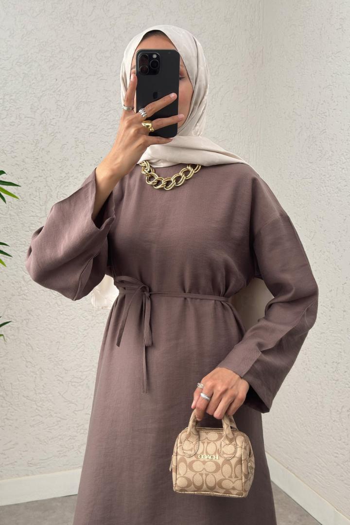 Sultan Basic Elbise 0001 - KESTANE |  