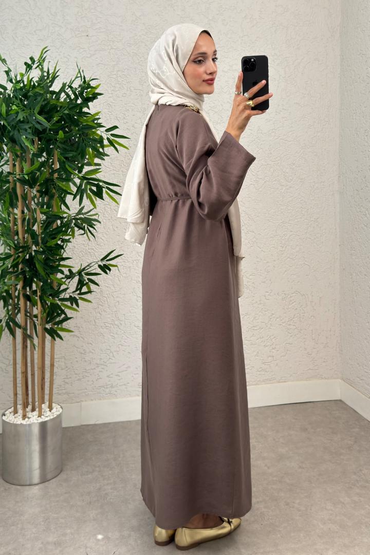 Sultan Basic Elbise 0001 - KESTANE |  