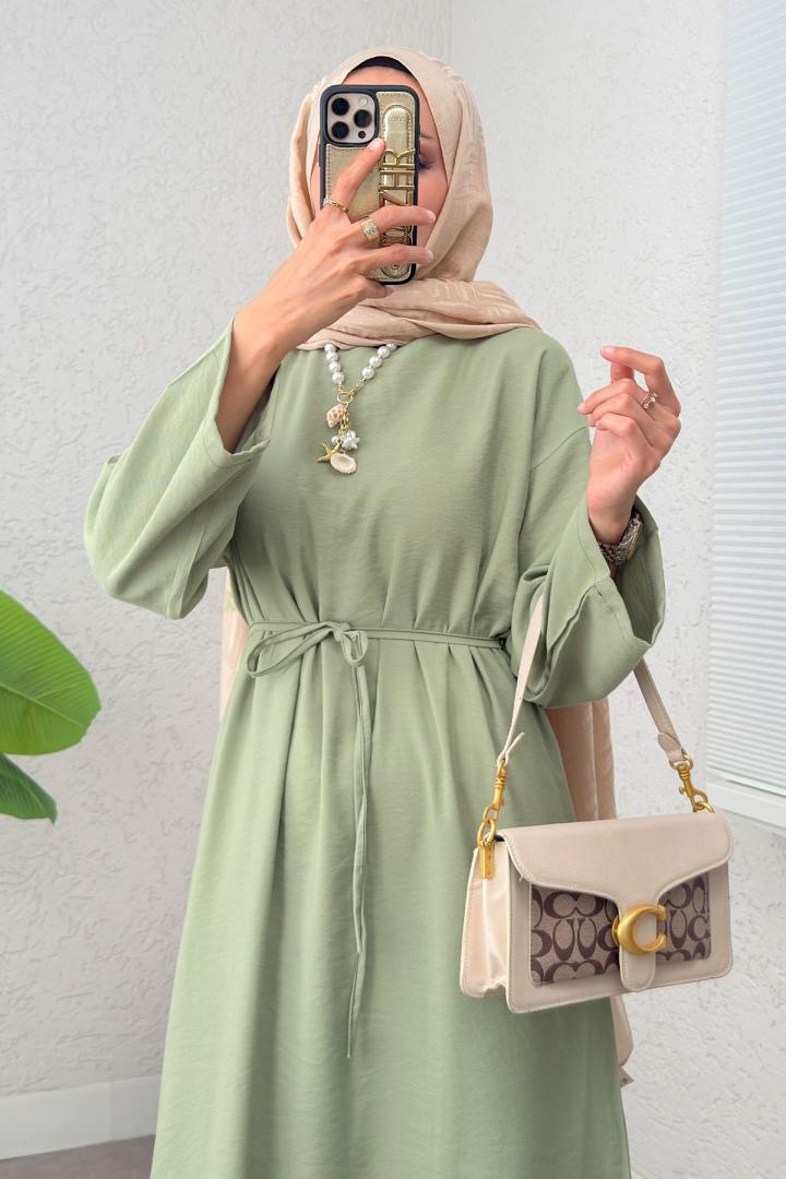 Sultan Basic Elbise 0001 - SU YEŞİLİ |  