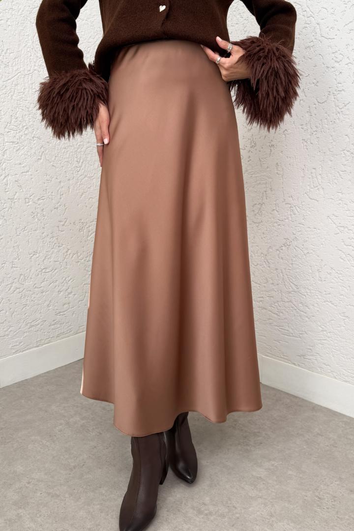 A Kesim Saten Etek 0031 - CAMEL |  