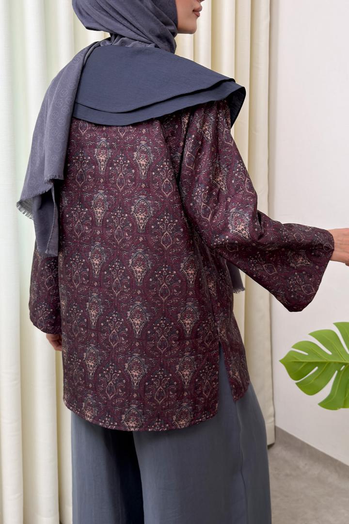 Retro Desenli Oversize Tunik 0042 - MÜRDÜM |  