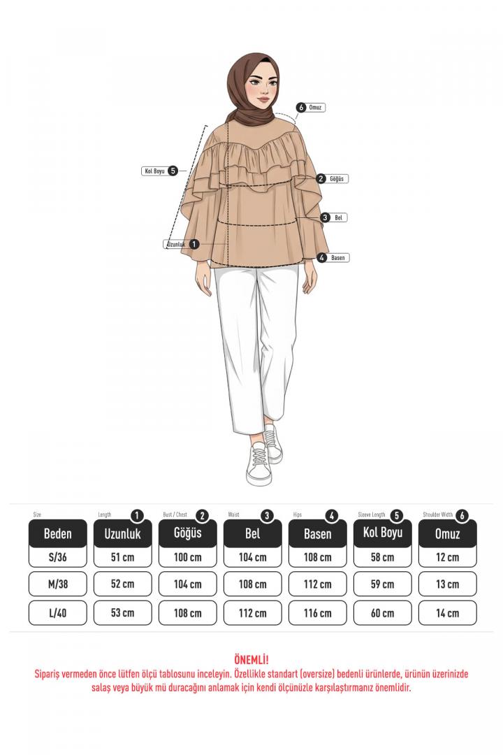 Volan Detay Bluz 0087 - LACİVERT |  
