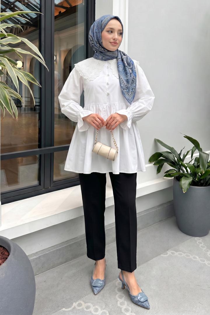 Prenses Tunik 2345 - BEYAZ |  