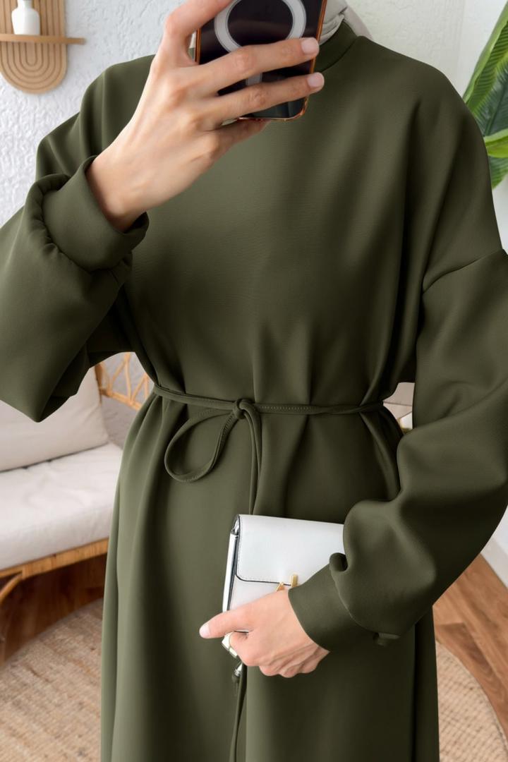 Elegance Scuba Elbise 2211 - HAKİ |  