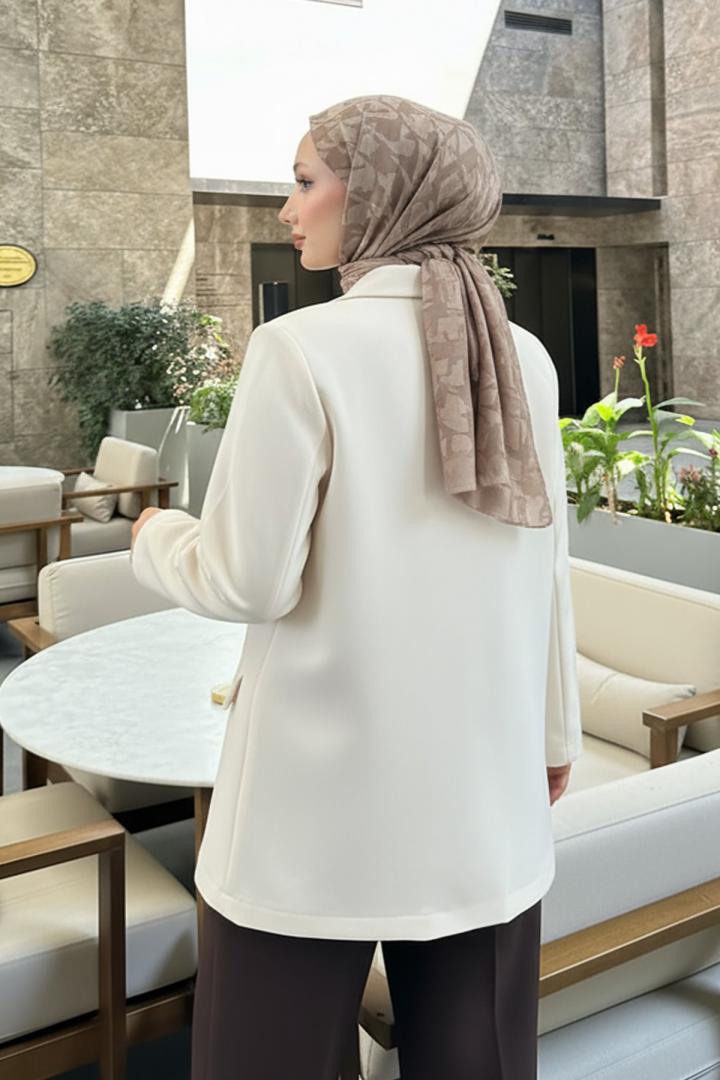 Scuba Blazer Ceket 2272 - BEJ |  