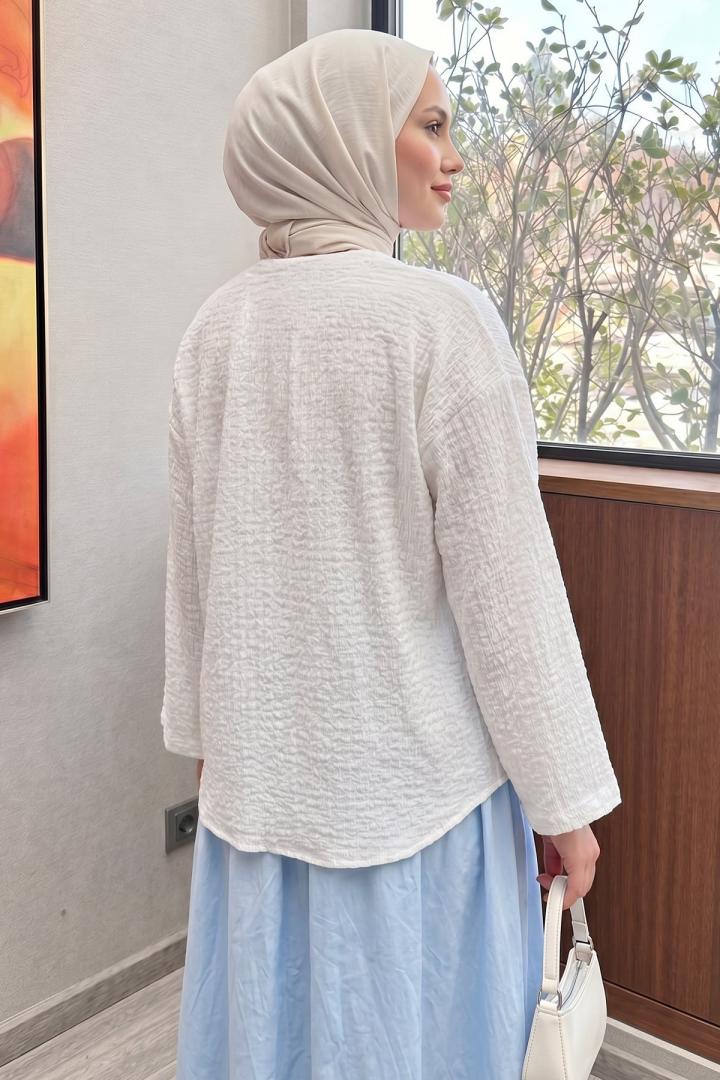 Bürümcük Kimono 2360 - BEYAZ |  