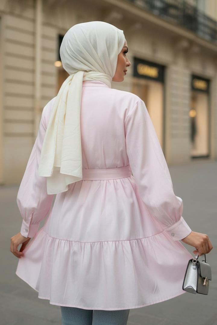 Kat Kat Keten Tunik 2369 - PEMBE |  