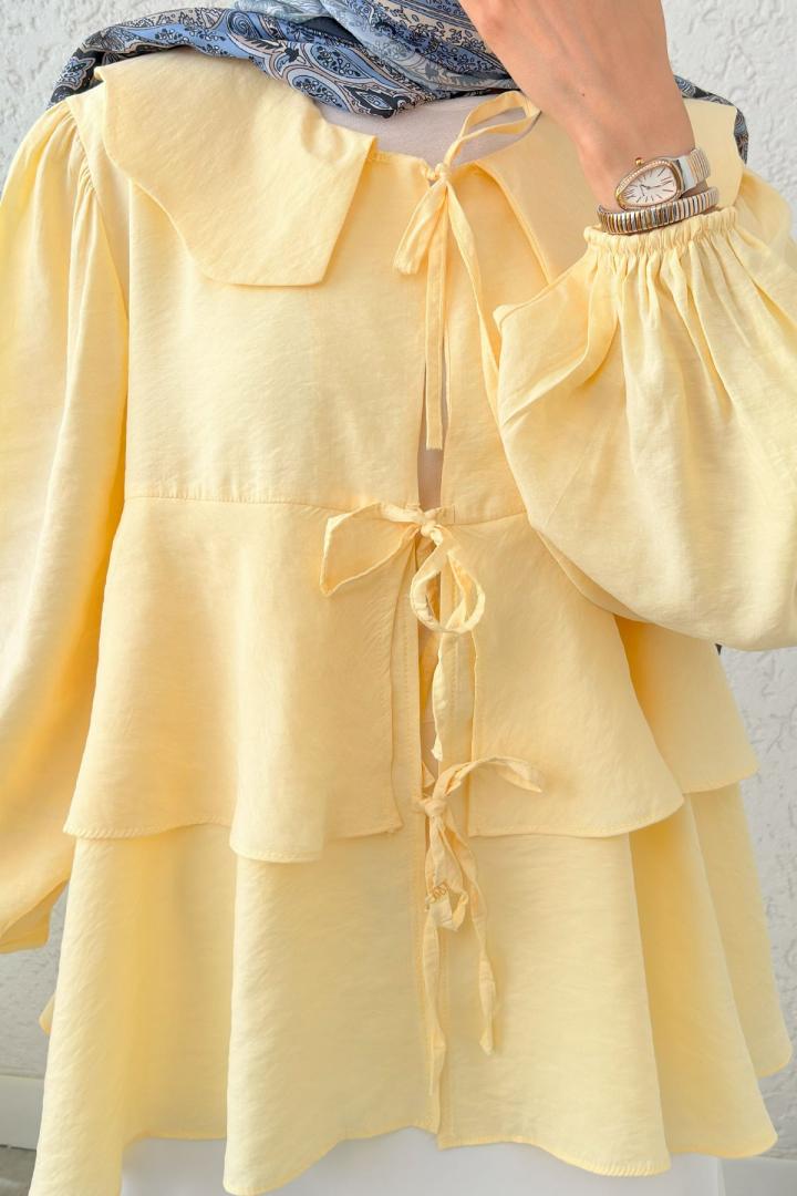 Balon Kol Bebe Yaka Tunik 2370 - SARI |  