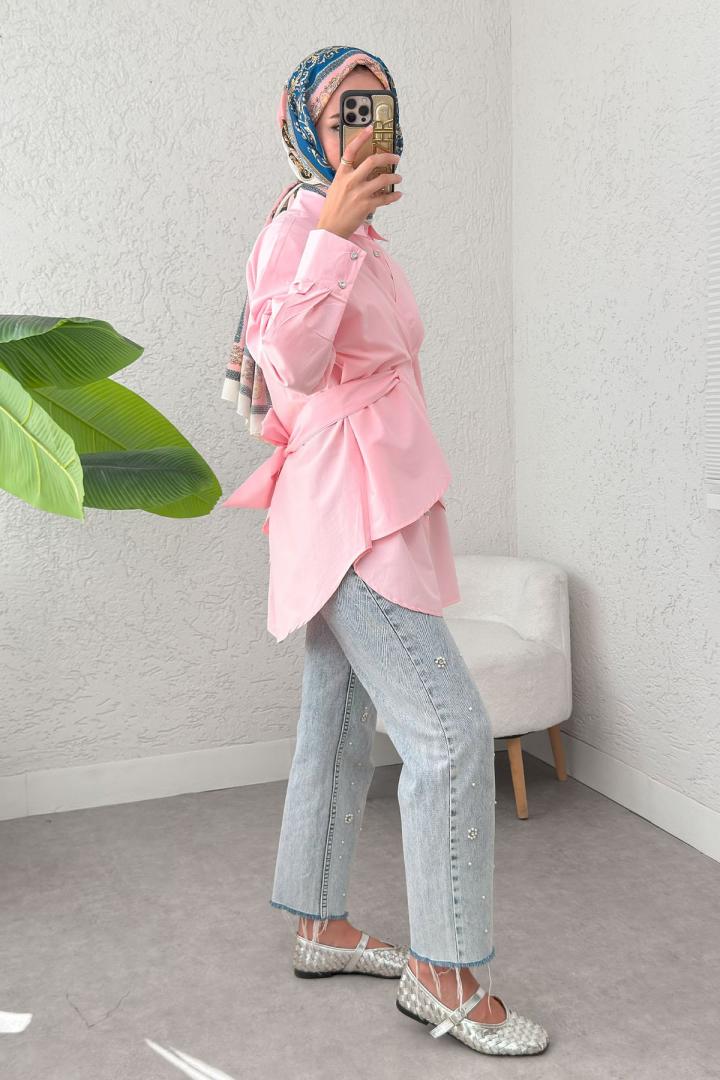 Çapraz Geçişli Tunik 2379 - PEMBE |  