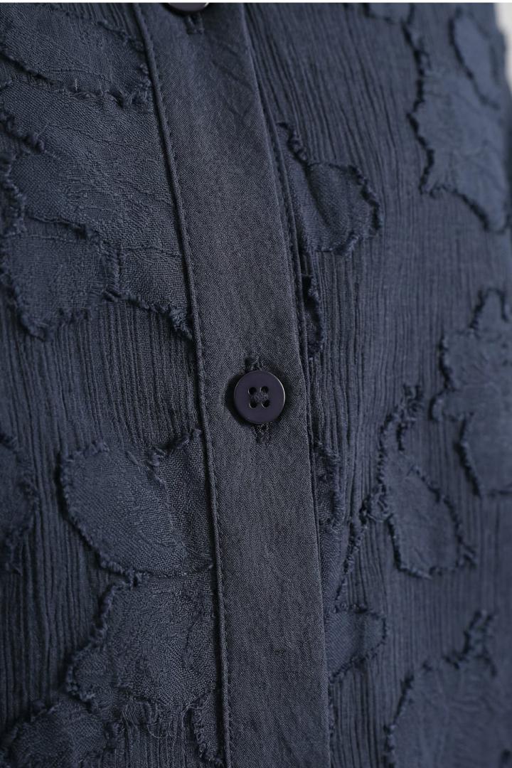 Fırfır Yakalı Kimono Y0110 - LACİVERT |  