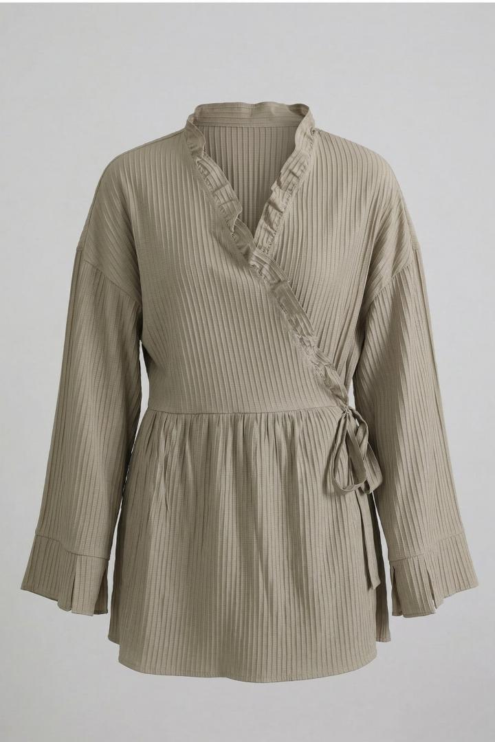 Çapraz Bağlamalı Kimono Y0128 - AÇIK HAKİ |  