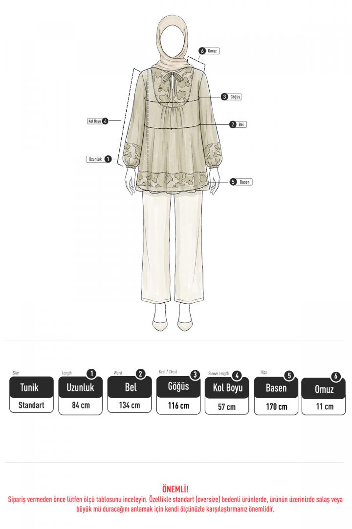Jakar Detaylı Tunik Y0124 - LACİVERT |  