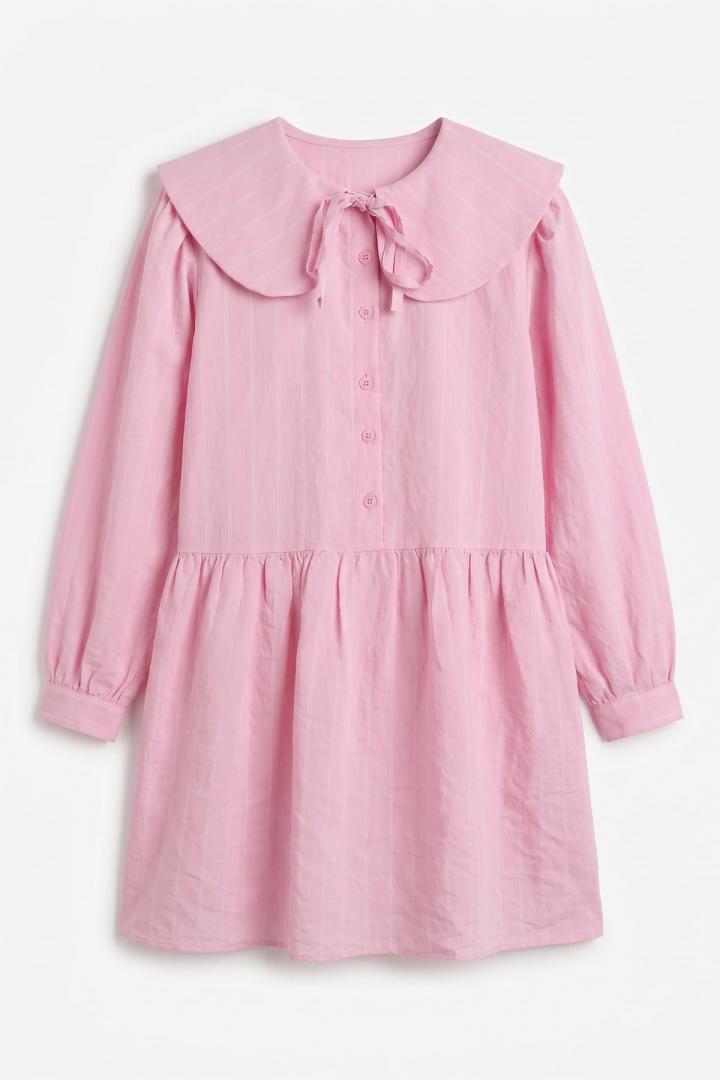 Geniş Yakalı Tunik Y0140 - PEMBE |  
