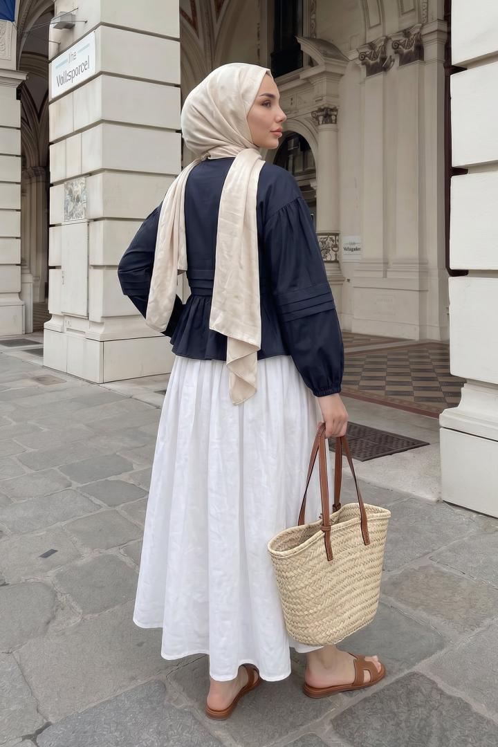 Bağcıklı Etek Üstü Kimono Y0126 - LACİVERT |  