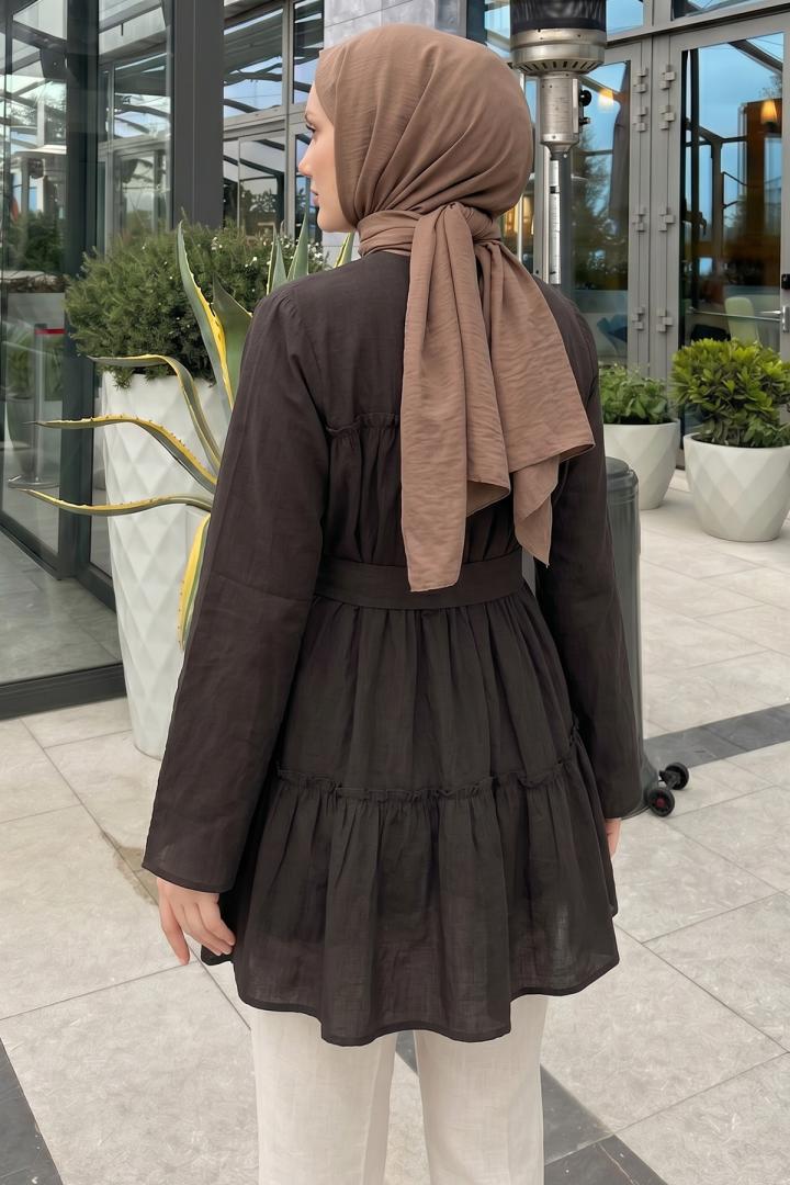 Toka Kemerli Tunik Y0135 - A. KAHVE |  