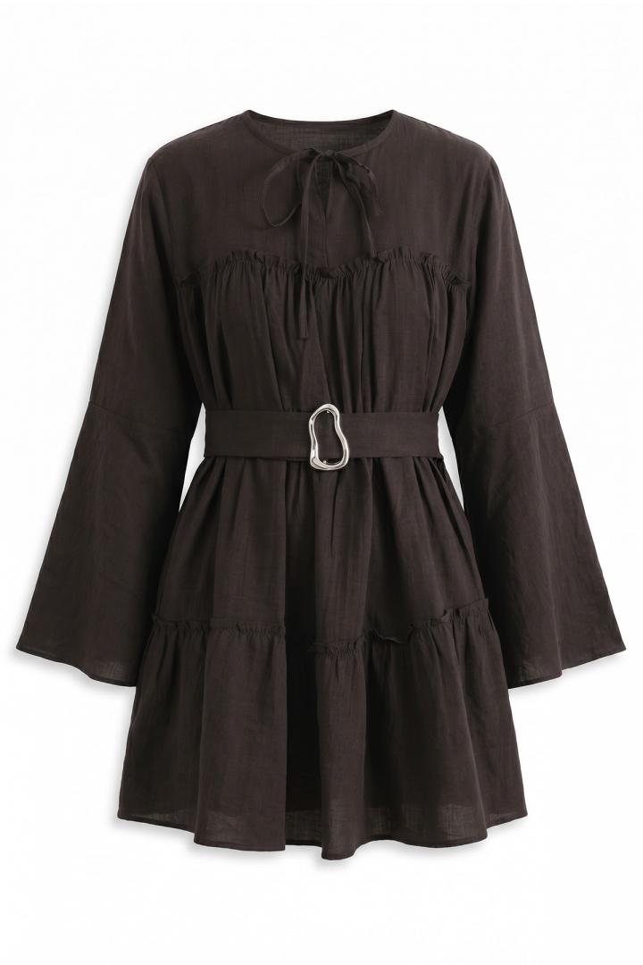 Toka Kemerli Tunik Y0135 - A. KAHVE |  