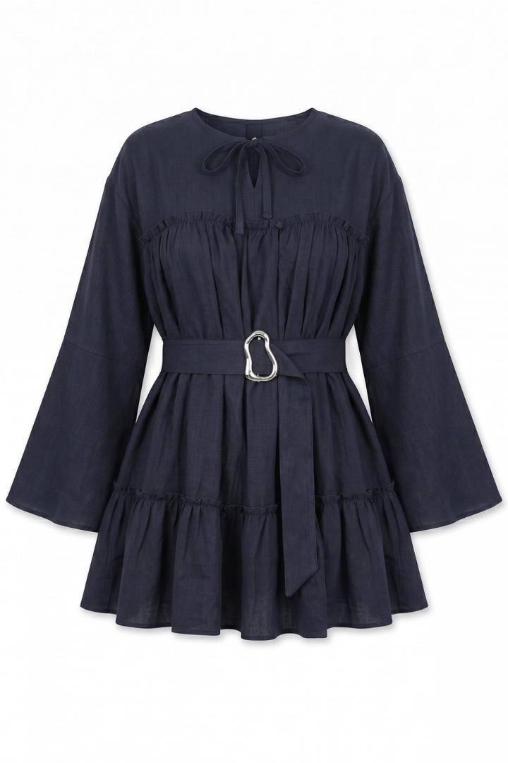 Toka Kemerli Tunik Y0135 - LACİVERT |  