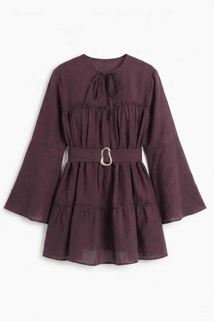 Toka Kemerli Tunik Y0135 - MÜRDÜM |  