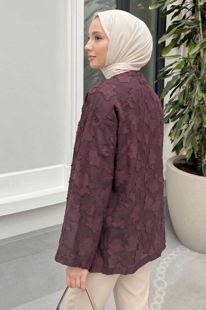 Jakar Detaylı Kimono Y0111 - MÜRDÜM |  