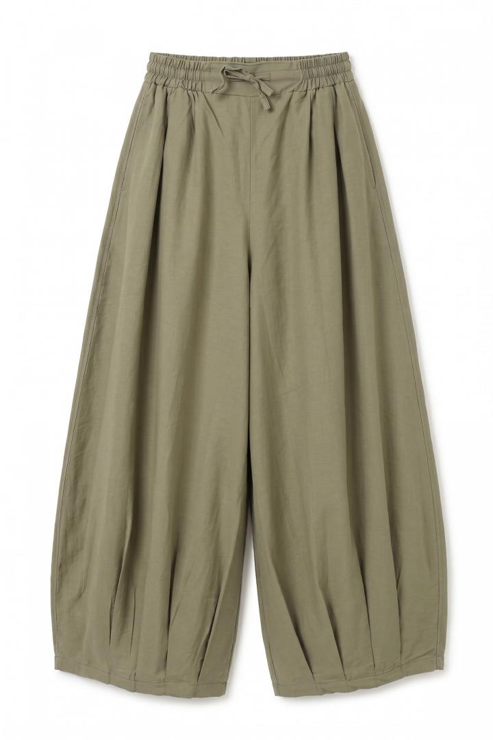 Geniş Paça Şalvar Pantolon Y0145 - MAT HAKİ |  