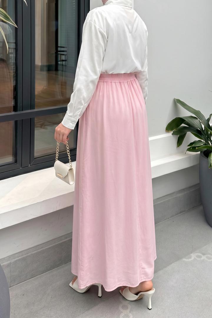 Çift Cepli Etek 31292 - AÇIK PEMBE |  