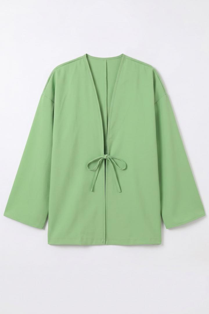 İp Bağcıklı Kimono 40046 - YEŞİL |  