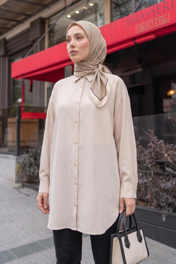 Basic Klasik Gömlek 4062 - BEJ |  