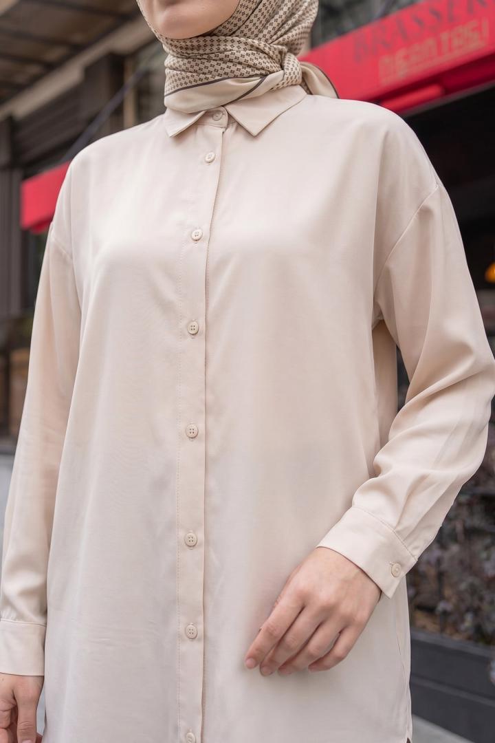 Basic Klasik Gömlek 4062 - BEJ |  