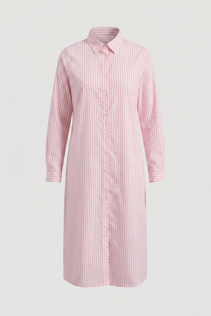 Çizgili Uzun Tunik 3125 - AÇIK PEMBE |  