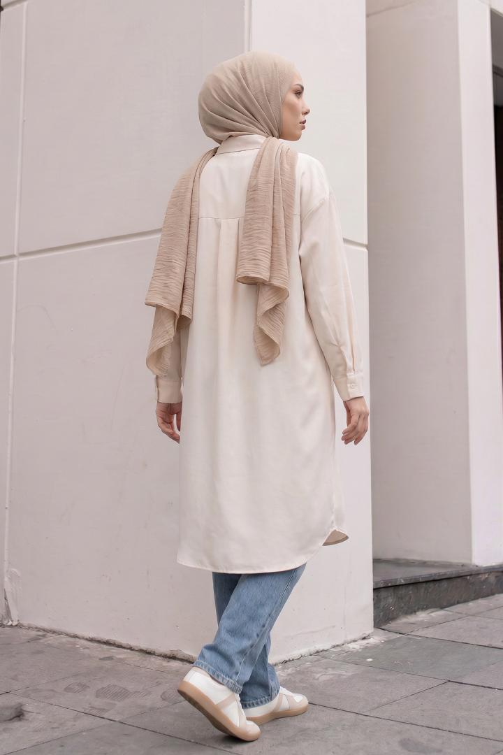 Basic Klasik Uzun Tunik 4061 - BEJ |  