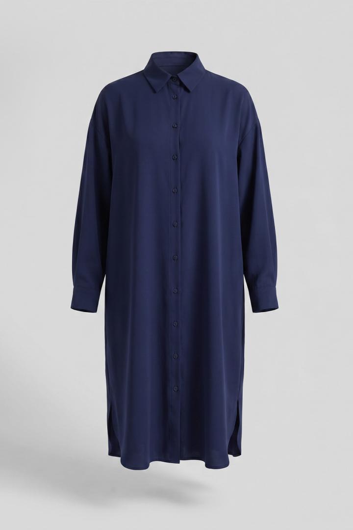 Basic Klasik Uzun Tunik 4061 - LACİVERT |  