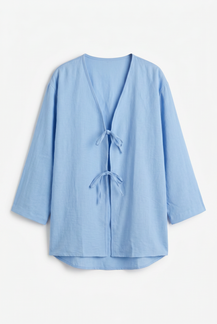 Çift Bağcıklı Kimono 2348 - BEBE MAVİSİ |  