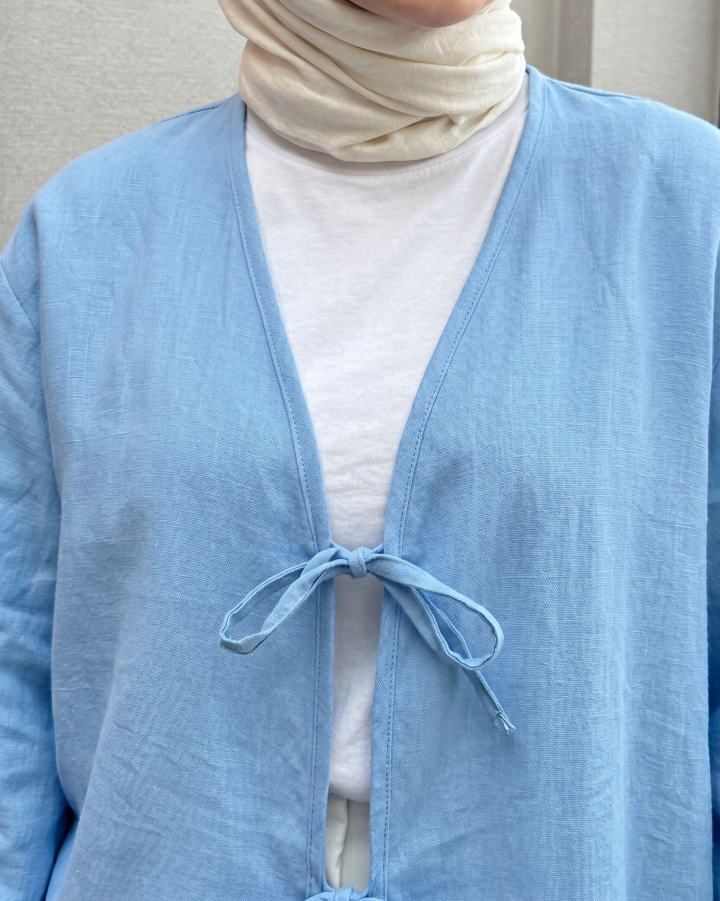 Çift Bağcıklı Kimono 2348 - BEBE MAVİSİ |  