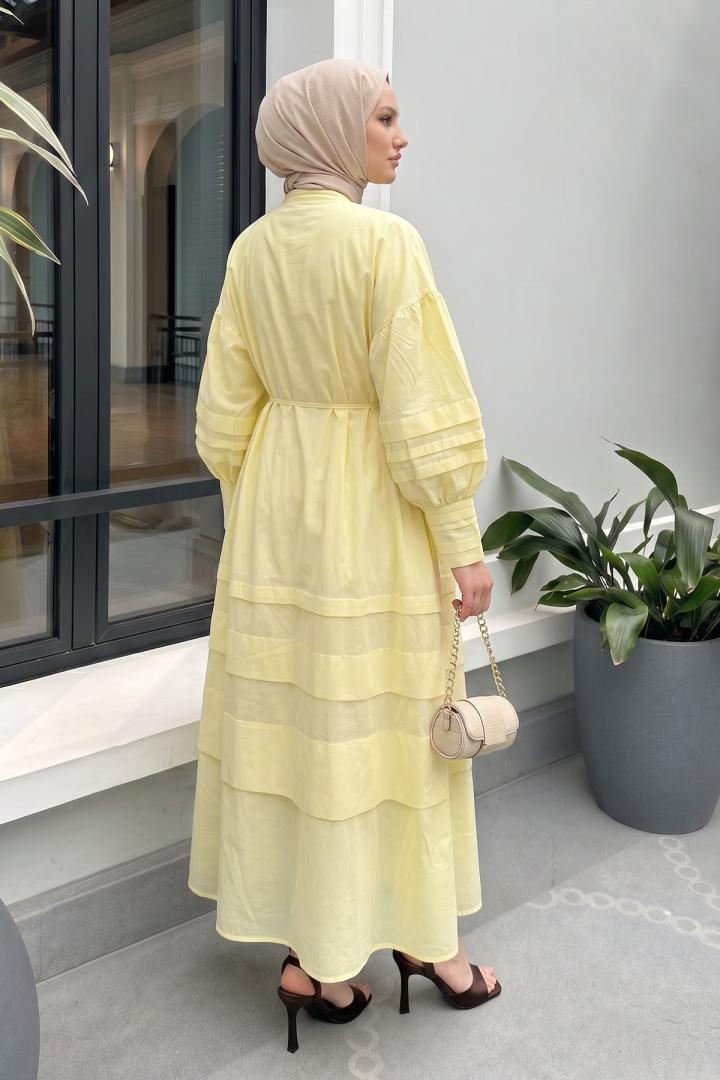 Vual Pile Elbise 255037 - SARI |  