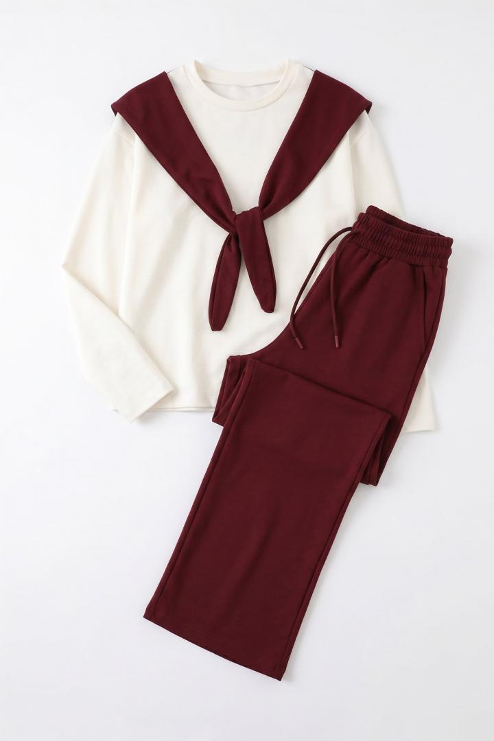 Drape Duo Takım 263006 - BORDO |  
