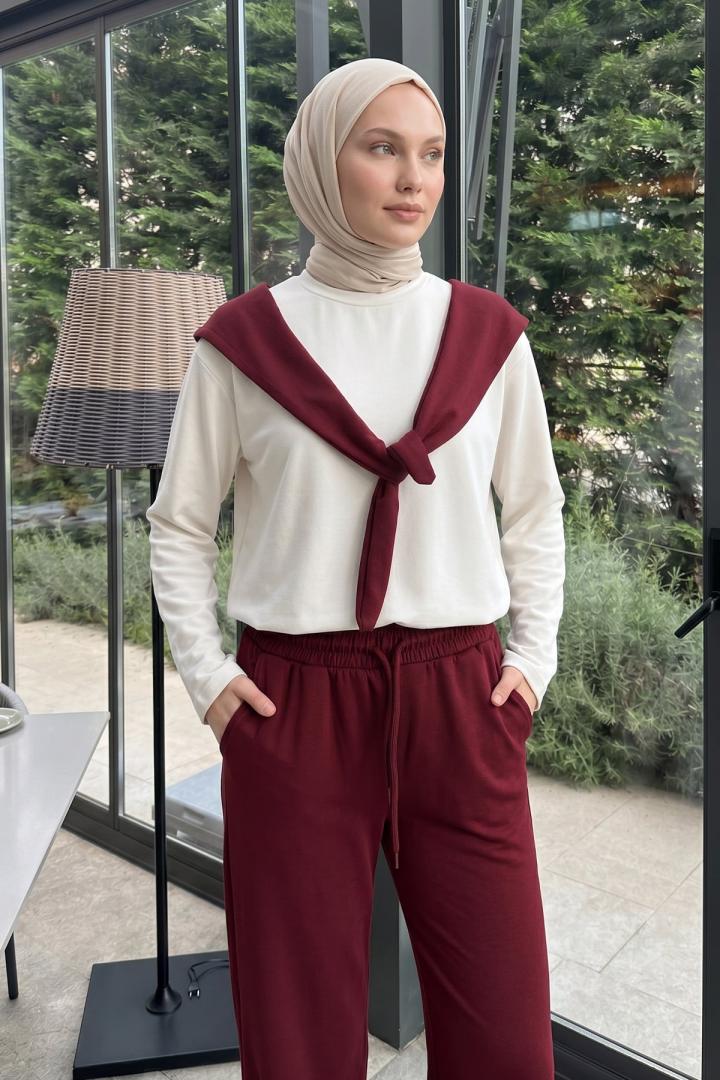 Drape Duo Takım 263006 - BORDO |  
