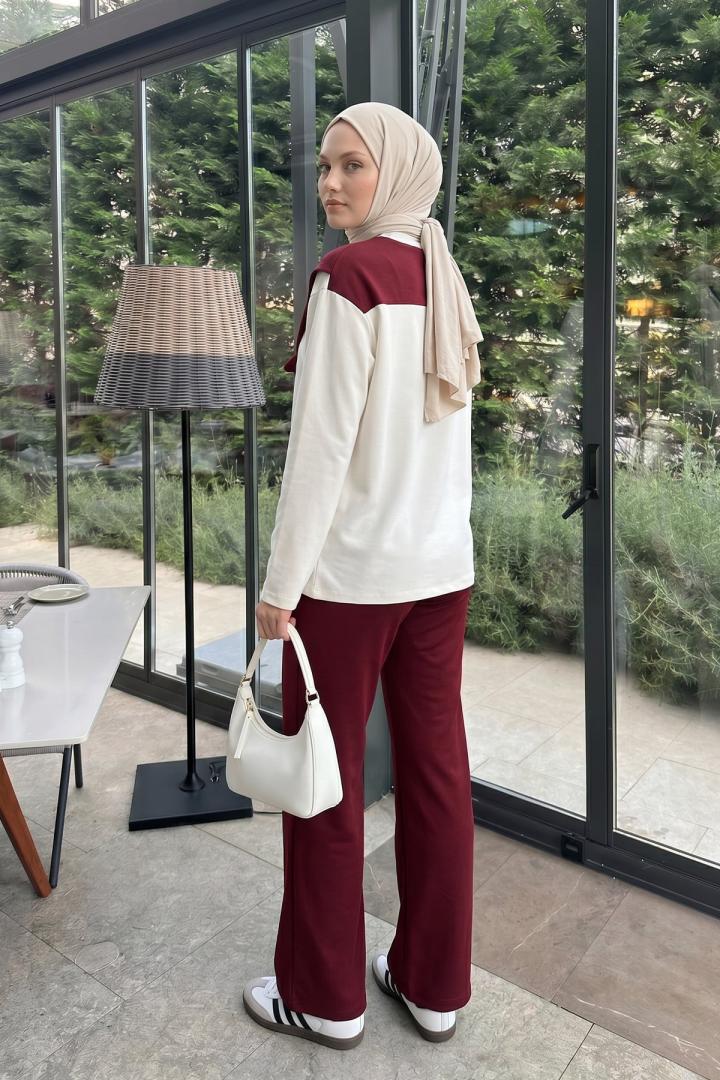 Drape Duo Takım 263006 - BORDO |  