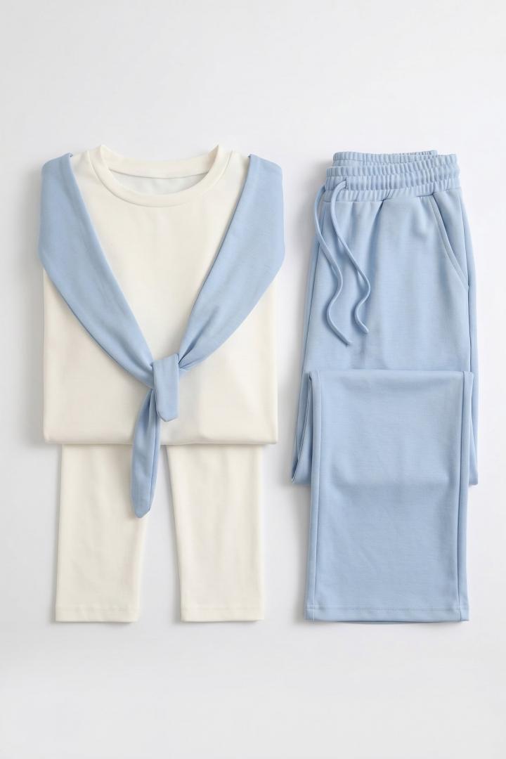Drape Duo Takım 263006 - BEBE MAVİSİ |  