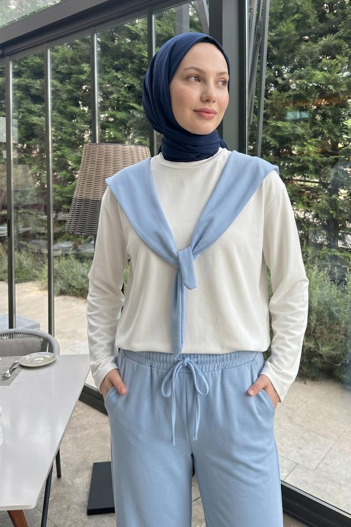 Drape Duo Takım 263006 - BEBE MAVİSİ |  