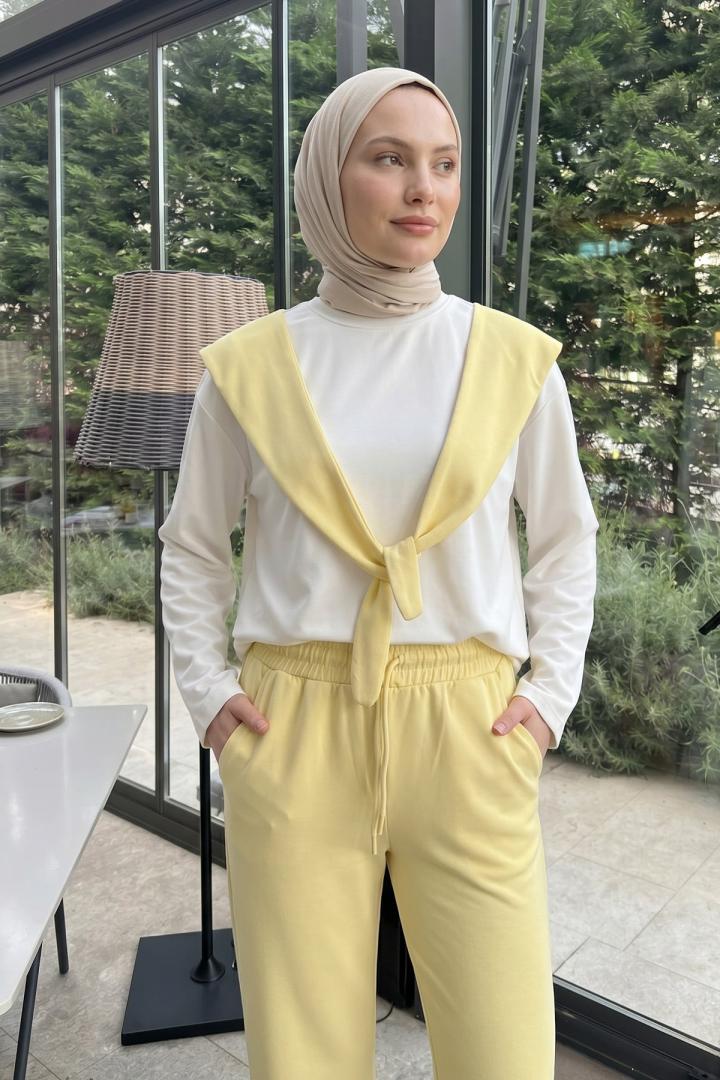 Drape Duo Takım 263006 - TEREYAĞ SARISI |  