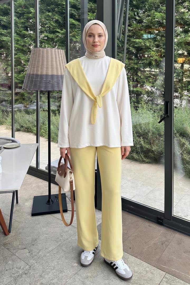 Drape Duo Takım 263006 - TEREYAĞ SARISI |  