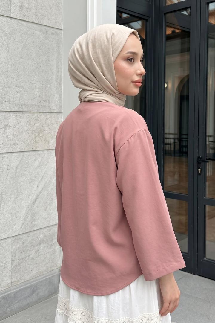 İp Bağcıklı Kimono 2362 - PUDRA RENGİ |  