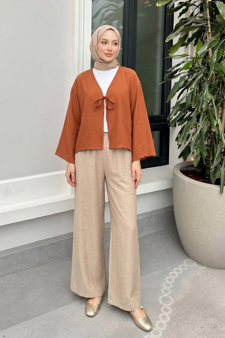 İp Bağcıklı Kimono 2362 - TABA |  