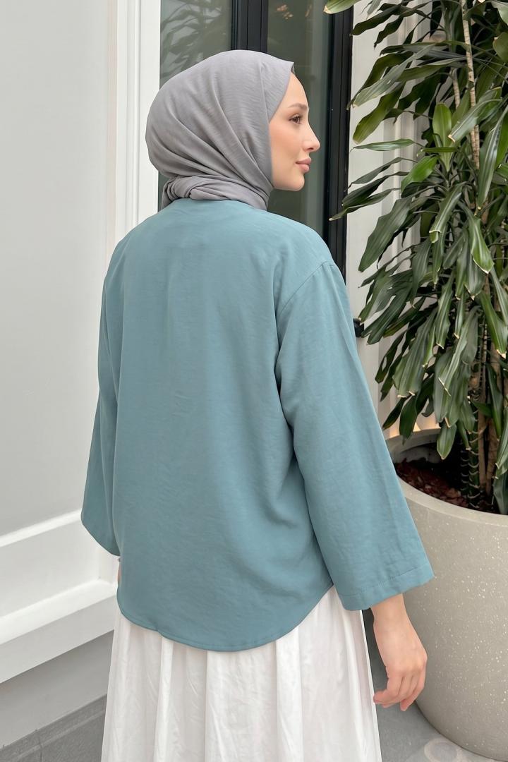 İp Bağcıklı Kimono 2362 - MİNT YEŞİLİ |  